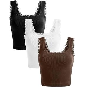 Nouveau Style RTS produits femmes débardeur sans manches vêtements de sport femmes Yoga débardeur coton fait femmes débardeurs en gros OEM ODM - Product Image 2