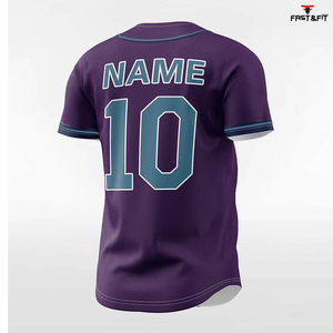 Camiseta de béisbol personalizada de tendencia superior para hombre con logotipo de equipo Camiseta de béisbol de softbol transpirable Técnica impresa - Product Image 3