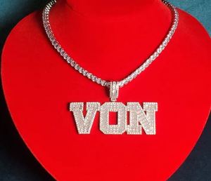 Personnalisé Glacé Varsity Initiale Nom Hip Hop Classique Bling-Bling Style Garçons Filles Diamant Mode Pendentifs Alliage Pendentifs Charmes - Product Image 2