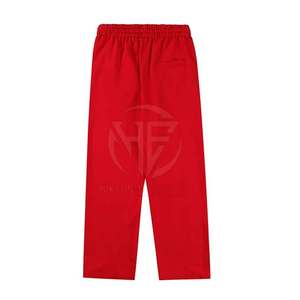 Comfortable Daily <b>Trousers</b> Cotton Blend Fabric <b>Elastic</b> Waist Wide Leg Finish Casual Fashion Outfit <b>Men</b> Flared Sweat Pant - Product Image 2