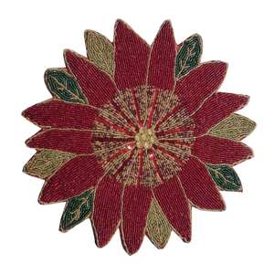 Posavasos ecológicos con cuentas para bebidas, decoración de mesa para fiesta de boda, manteles individuales con diseño de flores para decoración del hogar, acogedores y elegantes - Product Image 1