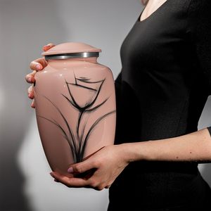 Urna Metálica Elegante Personalizable en Rosa Perla para Cenizas de Cremación de Adultos, Capacidad de 200 Pulgadas Cúbicas, Garantía de 3 Años, Personalizada para Mujeres - Product Image 3