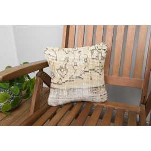 หมอนขนสัตว์สีเบจ kilim 12X12นิ้วหรูหราทอลายวินเทจออกแบบชนบทแบบพกพาสำหรับเตียงโซฟาสำหรับคริสต์มาส - Product Image 1