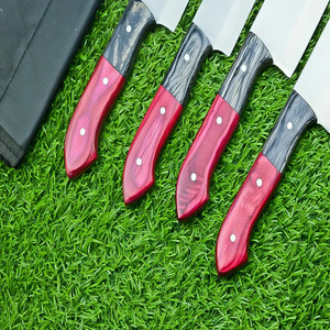 Ensemble de chef professionnel en acier damas forgé à la main 5 pièces ustensiles de cuisine en carbone, y compris couteau à filet utilitaire 5 pièces - Product Image 4