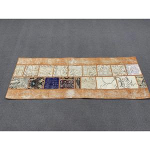 1.6x4.4 ft Turkish Rug, Rug, <b>Brown</b> Persian Rug <b>Wool</b> - Product Image 2