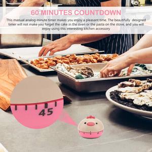 Temporizador Mecánico de Plástico ABS de 60 Minutos con Fácil Operación, Recordatorio de Tiempo, Funciona con Pilas, en Forma de Pollito Adorable para Cocinar - Product Image 3