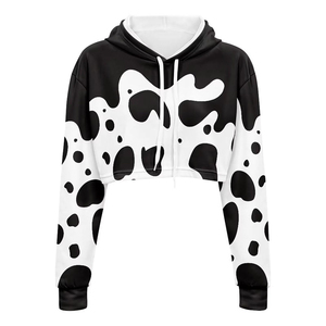 Prix abordable Custom Made Women Crop Top Sublimation Hoodies in Top Quality Breathable Customized Casual Use Women's Hoodies - Product Image 1