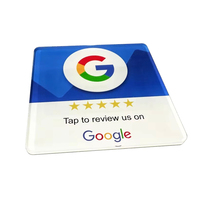 13.56Mhz personnalisé acrylique NFC Google Review Menu Tag NTAG 213 acrylique google Review Nfc Card Plate