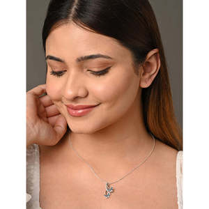 CLARA 925 Sterling Silver Butterfly Pendant <b>Necklace</b> with Marquise Cut Diamond <b>Opal</b> Pearl Rhodium Plated Chain for Engagement - Product Image 5