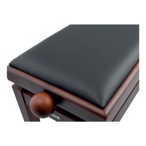 Quik Lok-PB/100 WN S Banco de piano de madera Altura ajustable Banco de piano de madera Satén Nogal Negro - Product Image 6