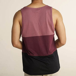 Débardeur de gymnastique décontracté respirant en polyester/coton pour hommes, bas sans manches doux au design personnalisé de grande taille de haute qualité, vente en gros - Product Image 2