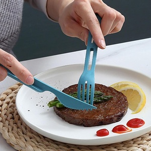 ชุดช้อนส้อมมีดพับได้ 3 in 1 ดีไซน์หรูหรา สำหรับการตั้งแคมป์ เดินป่า ท่องเที่ยว และการผจญภัยกลางแจ้ง - Product Image 5