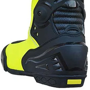 Bottes de course de moto en cuir imperméables et coupe-vent, vêtements de sport, chaussures de moto personnalisées pour hommes - Product Image 6