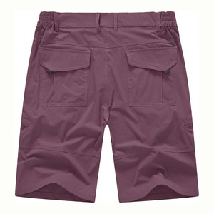 Bermudas de patrón sólido de calidad superior para hombre, pantalones cortos de gimnasio informales de moda de última moda con cordón de punta de metal teñido liso - Product Image 2