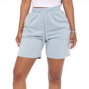 Shorts Deportivos Casuales de Verano para Mujer, Cintura Elástica, para Gimnasio, Fitness, Levantamiento de Pesas, por Encima de la Rodilla - Product Image 1