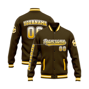 Wholesale <b>Lightweight</b> Custom Varsity <b>Jacket</b> 100% Wool Stand Collar Embroidery Front Assorted Colors Breathable Windproof Bulk - Product Image 1