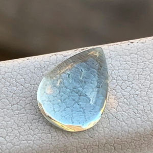 2,09 quilates hermoso natural aguamarina forma de pera cabujón color superior diamante con buen brillo para la fabricación de joyas - Product Image 1
