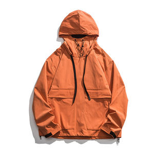 Chaqueta impermeable con capucha para hombre de nuevo diseño personalizado de alta calidad, chaqueta cortavientos Anorak para la calle - Product Image 5