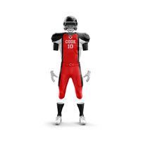 Conjunto de Uniforme de Fútbol Americano Sublimado de Secado Rápido y Transpirable, 12 Paneles, Personalizado, Pantalones y Camiseta de Manga Corta, Tallas Grandes, Precio de Fábrica
