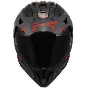 LS2 pioniere 2 pazzo casco nero-grigio-rosso - Product Image 3