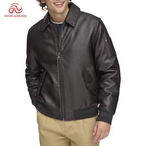 2025 veste en cuir pour hommes ou printemps automne moto Style cuir naturel Slim Fit Biker manteau personnalisé vestes en cuir - Product Image 1