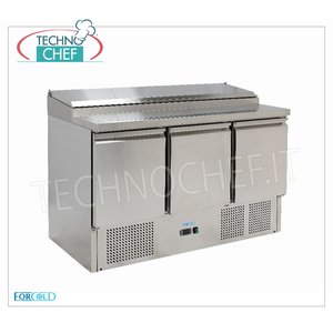 Réfrigérateur commercial 3 portes G-PS300-FC pour cuisine professionnelle, capacité 8 GN 1/6, type Saladette - Product Image 1