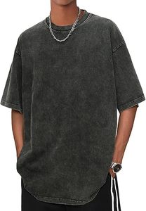 T-shirt uni en coton délavé à l'acide avec logo personnalisé pour hommes, vêtements de rue de sport coupe ajustée avec option de taille personnalisée, livraison DDP - Product Image 4