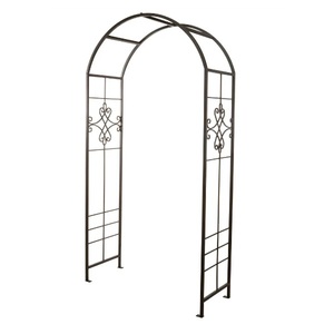 Handcrafted Black Color Painted Metal <b>Arch</b> Arbor Trellis for Backdrop Stand for Indoor Outdoor Wedding Backyard Party Decoration - Product Image 1