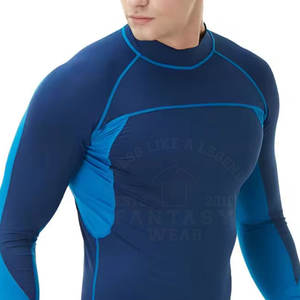 ออกแบบโลโก้ของคุณเอง เสื้อคอมเพรสชั่นผู้ชาย ชุดออกกำลังกาย เสื้อคอมเพรสชั่นผู้ชายดีไซน์ล่าสุด - Product Image 2
