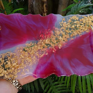 Plateau décoratif en résine de haute qualité, rectangulaire, disponible en plusieurs couleurs, pour la décoration intérieure - Product Image 1