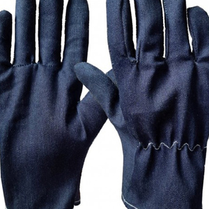 Gants de travail en coton durables, antidérapants, texture lisse, poignet droit, usage général, non stériles, sans latex, sans poudre - Product Image 6