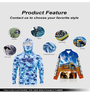 Polo <span class=keywords><strong>de</strong></span> pêche imprimé poisson sublimation personnalisé OEM ODM vêtements <span class=keywords><strong>de</strong></span> pêche à manches longues pour hommes - Product Image 6