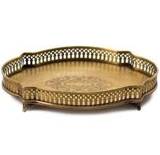 Top Trending Coffee Dessert And <b>Tea</b> Server For Restaurant Supplies Food Display <b>Tray</b> <b>With</b> Golden <b>Handles</b> Rounded Wooden <b>Tray</b> - Product Image 3
