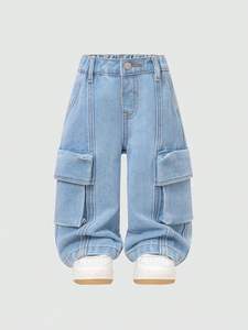 กางเกงยีนส์ขายาวแบบลำลองสำหรับผู้ชายกางเกงยีนส์ทรงตรงเข้ารูปสำหรับผู้ชาย - Product Image 5