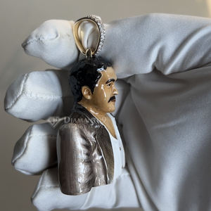 Pendentif Visage 3D Personnalisé Meilleure Vente Charme Moissanite Or 10K Rond Taille Brillante VVS2 Cadeau Bijouterie Exquis pour les Femmes - Product Image 2