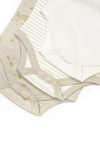 Conjunto de cuerpo sin mangas de bebé de algodón orgánico de 3 patrones de conejo verde crudo suave Onesies regalo recién nacido tela suave traje de bebé de verano - Product Image 5