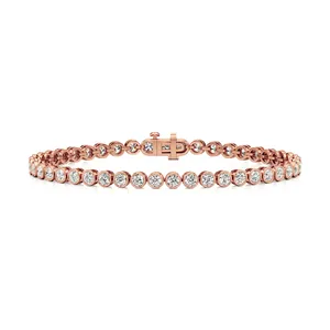 Bracelet tennis exquis avec sertissage clos, bijoux de mode - Product Image 1