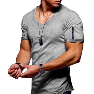 Camiseta de ajuste urbano para hombre, camisetas de algodón sólido para hombre, Camiseta de algodón de alta calidad para hombre, camiseta personalizada con diseño de botones, camiseta de ajuste americano - Product Image 5