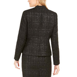 Blazer Aperto da Donna Calvin Klein in Nero Taglia 8 - Stile Tweed Metallizzato - Product Image 2
