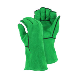 Cuir de vachette robuste en cuir fendu certifié CE Gants de sécurité antidérapants durables de 11oz Soudage industriel résistant au feu et à la chaleur - Product Image 3