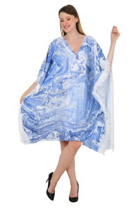 Nouveau Style bohème vêtements de vacances femmes caftan Caftan fête dentelle Bikini plage t-shirt Type couvrir taille libre robe Multi couleur - Product Image 4
