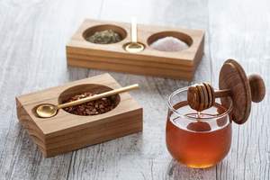 Azucarero de material de mármol con base metálica y cuchara Último diseño Forma redonda Nuevo estilo moderno Uso de cocina Tazón de sal - Product Image 5