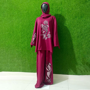 Women Fashionable and Comfortable Professional Muslim <b>Bikini</b> Swimwear with Front Print Custom Logo <b>Sizes</b> & Colors Quick Dry - Product Image 1