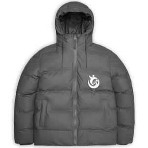 Chaqueta de esquí bomber de invierno para hombre CardiacSports, corte ajustado, estampado por transferencia térmica, color liso, con capucha, cuello alto, frontal negro, estilo urbano. - Product Image 6