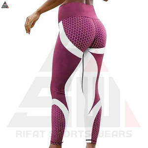Breathable Winter Women's Bamboo Fiber Mid Waist Yoga <b>Leggings</b> <b>with</b> Printed Design High Quality Fitness Wear for Gym & Sports - Product Image 2