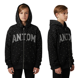 Oem Custom Knitted 100% Cotton Solid Eco-friendly Breathable Kids <b>Hoodies</b> for Baby <b>Children</b> Warm Autumn Casual Style - Product Image 2