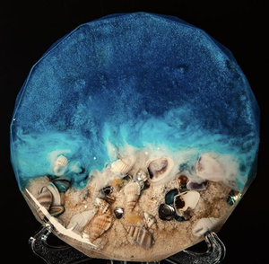 Sous-verres modernes faits à la main en résine époxy, modèle de tasse, design floral, forme personnalisée, souvenirs pour boissons, artisanat Tayyab - Product Image 5