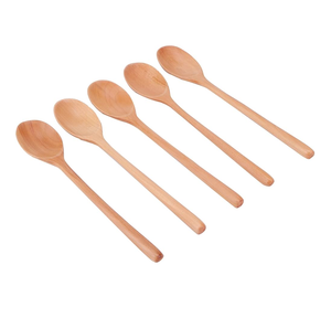 Cucharas de Madera para Postre, Acabado Espejo, Ecológicas, Aptas para Lavavajillas, Mango Corto, 6 Piezas, Mejor Precio - Product Image 2