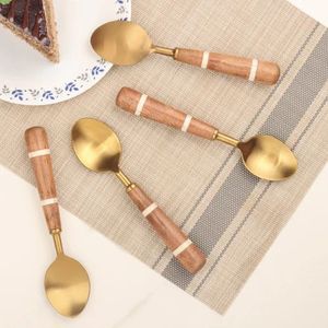 Cuchara de cubiertos de acero inoxidable de la India Mango de hueso de cuerno de acero espejado perfecto a los mejores precios acero espejado - Product Image 2