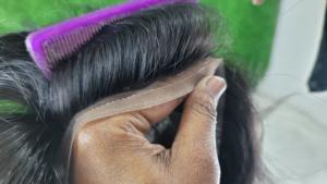 Peluca de encaje frontal Apollo de alta calidad, postizo Remy, sistema de reemplazo de cabello indio negro Natural - Product Image 2